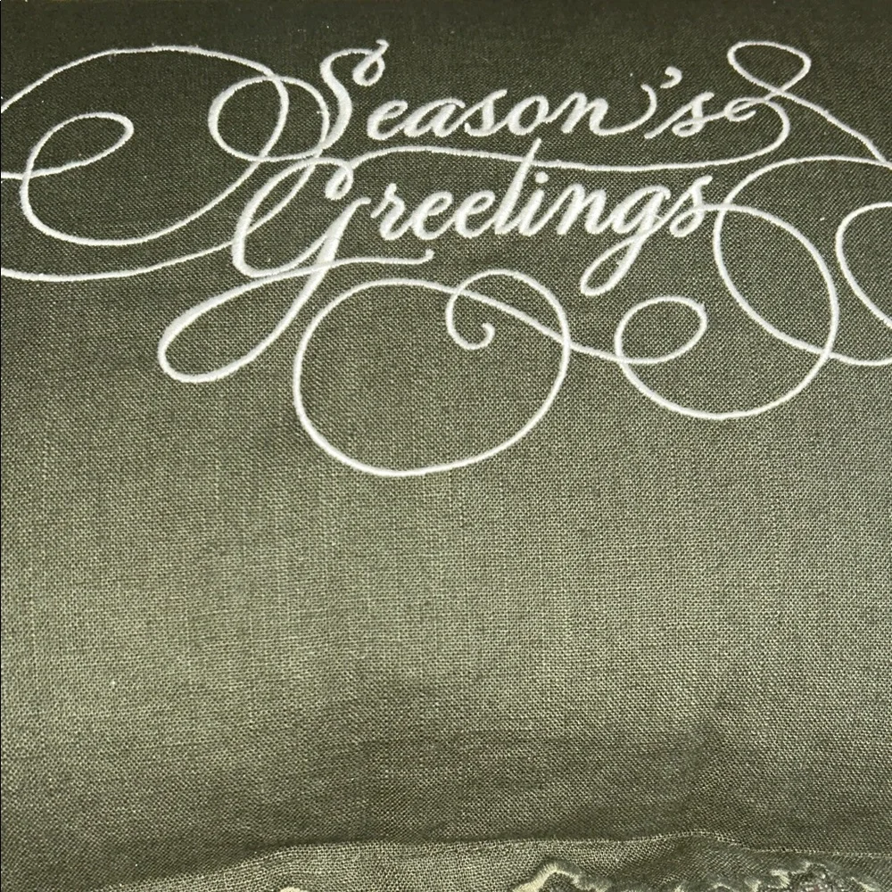 Studio McGee Green Holiday Pillow. 14” x  20”